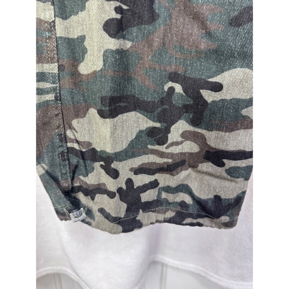 EUC Women's green camo wide leg cargo pants with elastic waist and drawstring XL - Picture 5 of 7